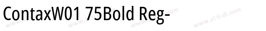 ContaxW01 75Bold Reg字体转换